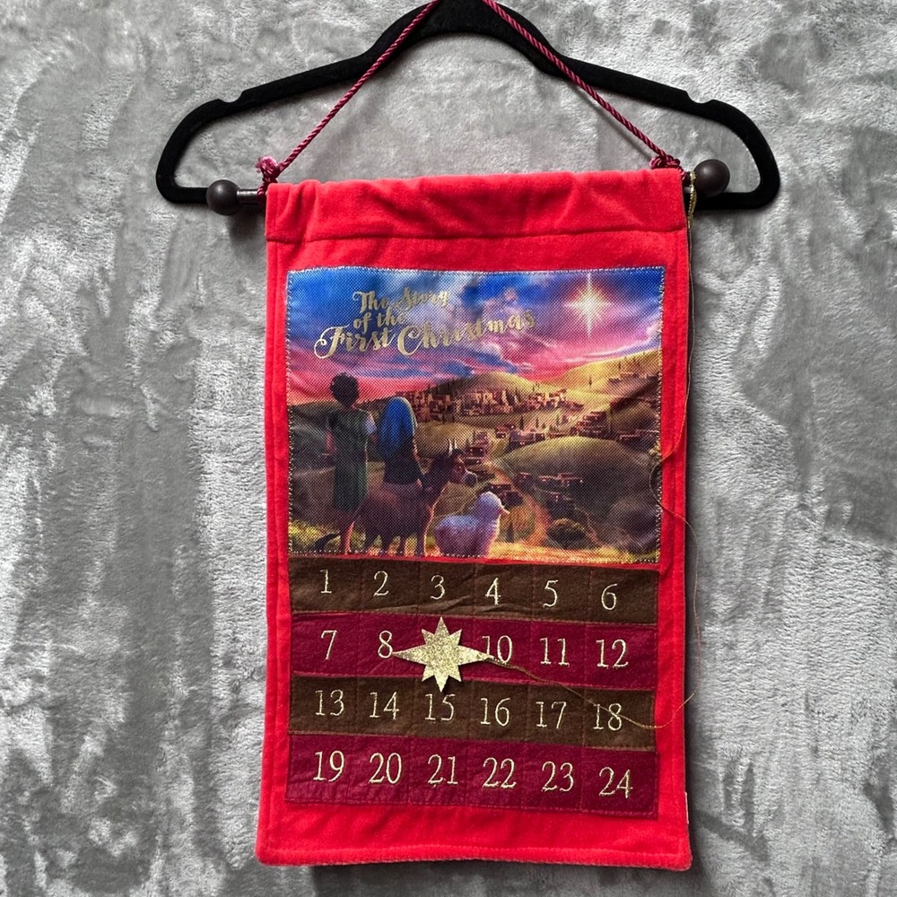Advent Calendar Fabric Wall Hanging The Story of the First Christmas Nativity